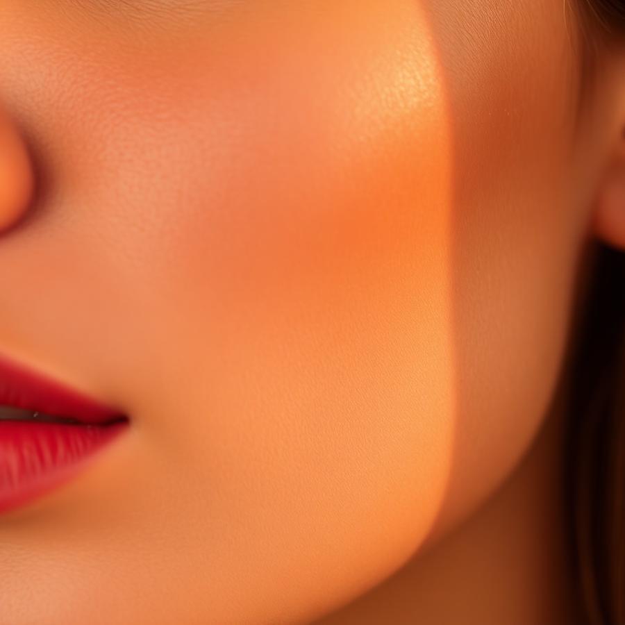Close-up of radiant skin after a skinbooster treatment
